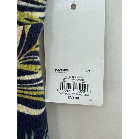 Tropical Leaf Print Dress Sleeveless, NWT, Small - Picture 4 of 8